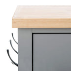 Chariot de cuisine roulant 1 porte, 2 tiroirs, 2 étagères au charme rustique - 33,5L x 16,9P x 35H