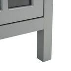 Chariot de cuisine roulant 1 porte, 2 tiroirs, 2 étagères au charme rustique - 33,5L x 16,9P x 35H