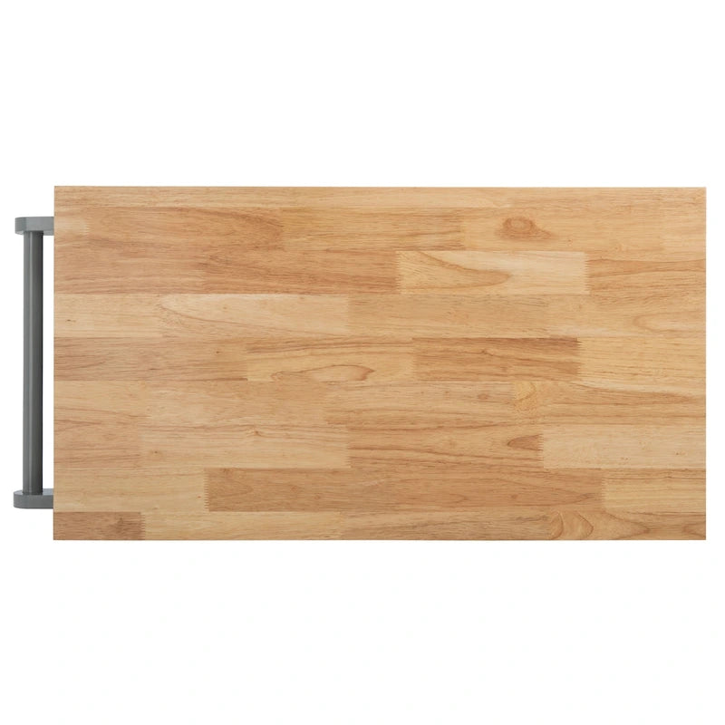 Chariot de cuisine roulant 1 porte, 2 tiroirs, 2 étagères au charme rustique - 33,5L x 16,9P x 35H