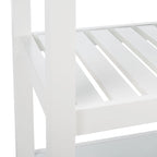 Chariot de cuisine roulant 1 porte, 2 tiroirs, 2 étagères au charme rustique - 33,5L x 16,9P x 35H
