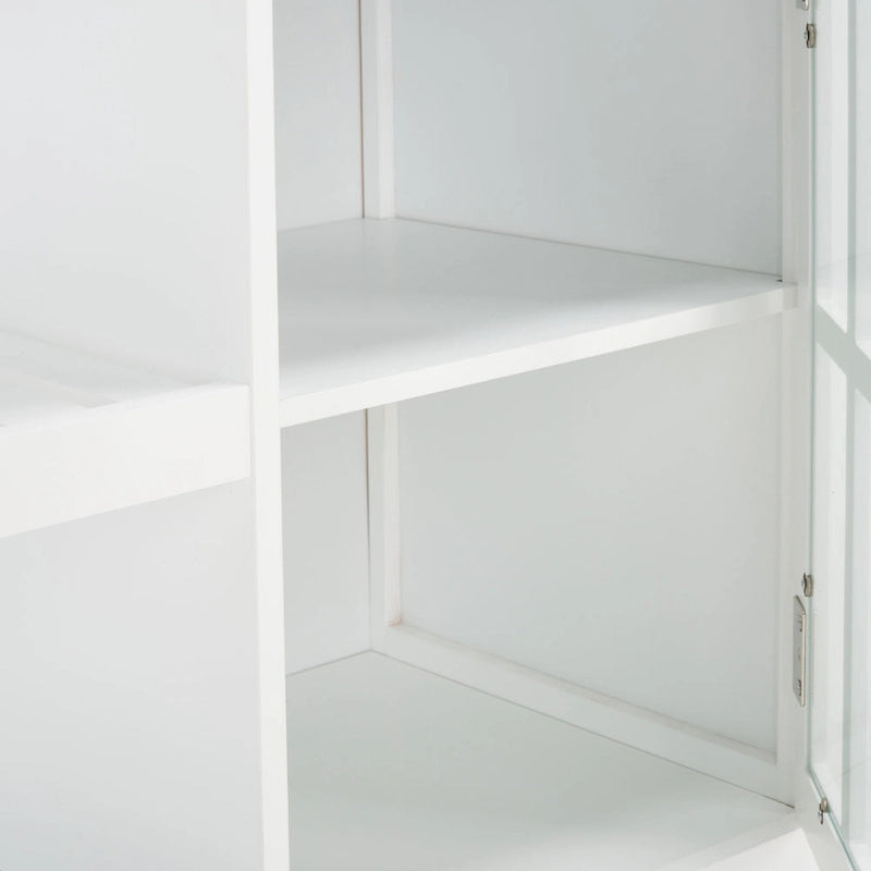 Chariot de cuisine roulant 1 porte, 2 tiroirs, 2 étagères au charme rustique - 33,5L x 16,9P x 35H