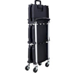 Chariot de service pliable à 3 niveaux, capacité de charge de 22,7 kg par étagère - 65x39x83 cm (LxlxH)