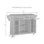 Îlot de cuisine pleine grandeur en acier inoxydable au fini acajou avec 3 armoires et un porte-épices