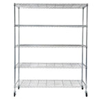 Étagère métallique à 5 niveaux avec roulettes - (59,06 x 17,72 x 70,87)
