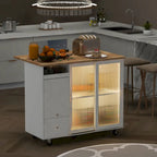 Ilot de cuisine avec abattant et lumière LED