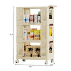 Chariot de rangement de cuisine à 3 niveaux avec roulettes verrouillables
