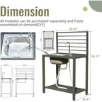 Îlot de cuisine extérieure avec rangement