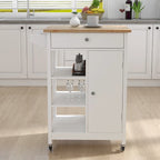 Desserte de cuisine roulante avec étagères réglables et porte-serviettes – 66L * 39,5l * 86,5H cm