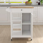 Desserte de cuisine roulante avec étagères réglables et porte-serviettes – 66L * 39,5l * 86,5H cm