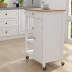 Desserte de cuisine roulante avec étagères réglables et porte-serviettes – 66L * 39,5l * 86,5H cm