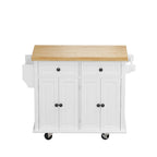 Dessertes de cuisine en MDF avec 4 portes et 2 tiroirs, porte-épices, porte-serviettes