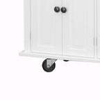 Dessertes de cuisine en MDF avec 4 portes et 2 tiroirs, porte-épices, porte-serviettes
