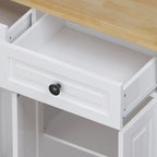 Dessertes de cuisine en MDF avec 4 portes et 2 tiroirs, porte-épices, porte-serviettes