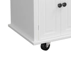 Dessertes de cuisine en MDF avec 4 portes et 2 tiroirs, porte-épices, porte-serviettes