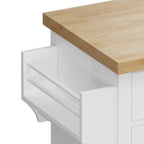Dessertes de cuisine en MDF avec 4 portes et 2 tiroirs, porte-épices, porte-serviettes