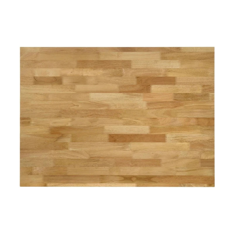 Îlot de cuisine Prager marron et blanc avec support de casseroles